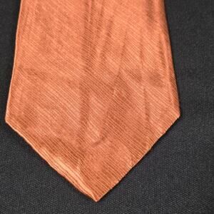 JONES NEW YORK Men’s Burnt Orange 100% Silk Ribbed Tie